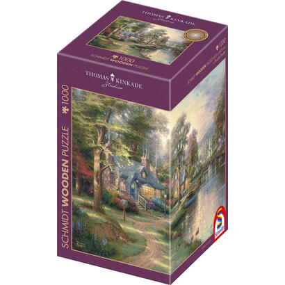 schmidt-spiele-rompecabezas-de-madera-estudios-thomas-kinkade-pueblo-junto-al-lago-1000-piezas