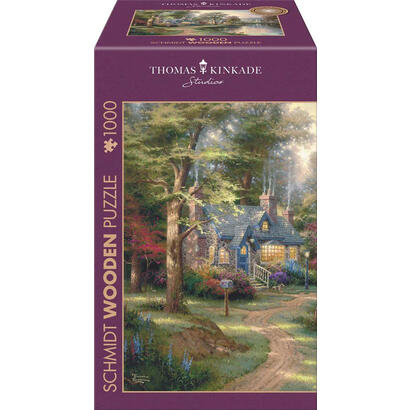schmidt-spiele-rompecabezas-de-madera-estudios-thomas-kinkade-pueblo-junto-al-lago-1000-piezas