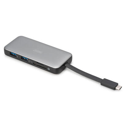 digitus-7-port-travel-docking-station-estacion-de-acoplamiento-grisnegro-usb-c-da-70916
