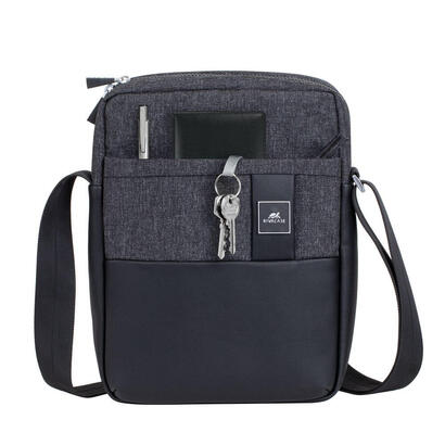 tablet-case-crossbody-118811-black-melange-rivacase