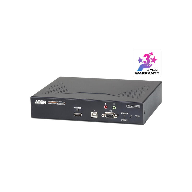 usb-4k-hdmi-kvm-over-ip-transmitter-with-local-console-lan-redundancy-sfp-slot-rs-232-control-and-audio