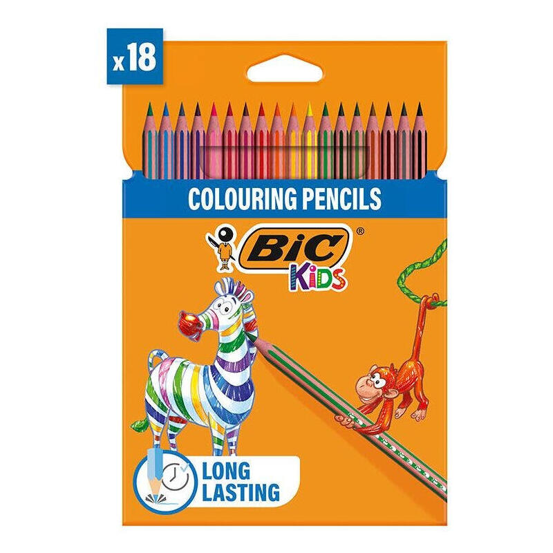 bic-lapices-de-colores-kids-evolution-stripes-estuche-de-18