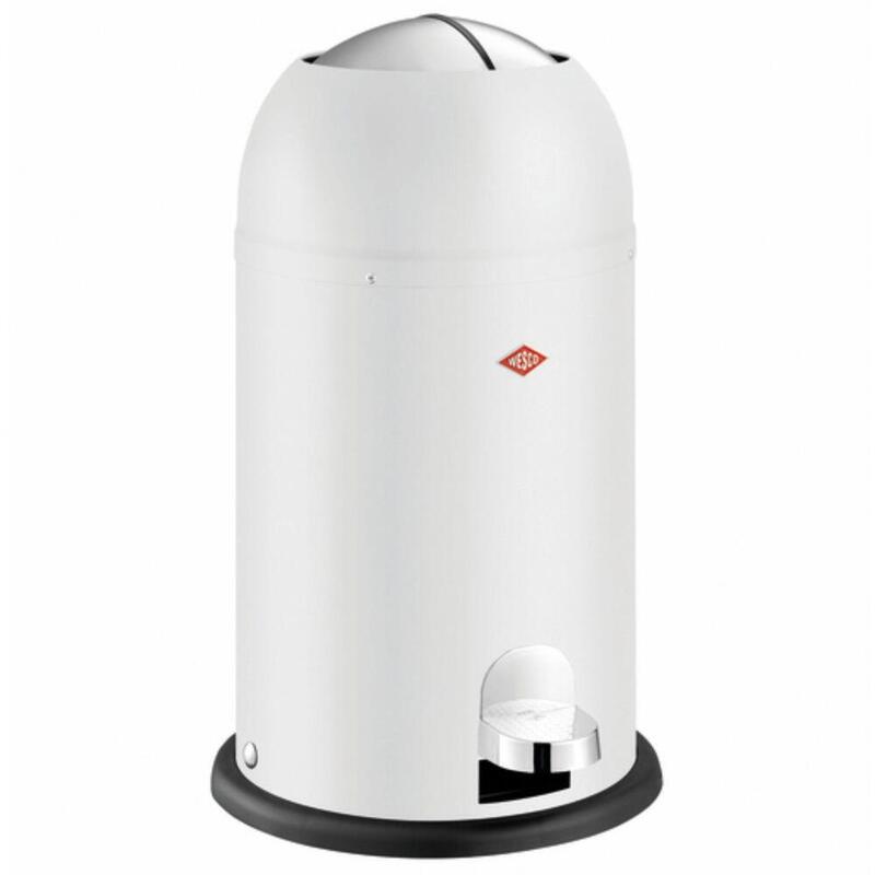 wesco-kickmaster-junior-trash-can-white-matt