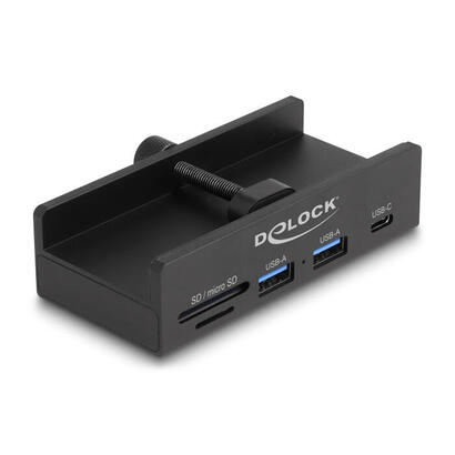 delock-64285-hub-usb-negro