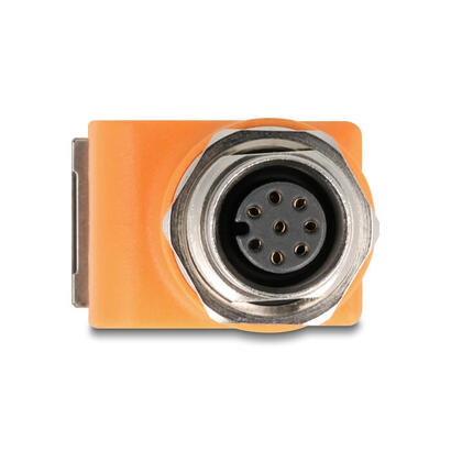 delock-m12-adapter-a-kodiert-8-pin-buchse-zu-rj45-buchse-cat5e-mit-befestigungsloch-90-gewinkelt-naranja