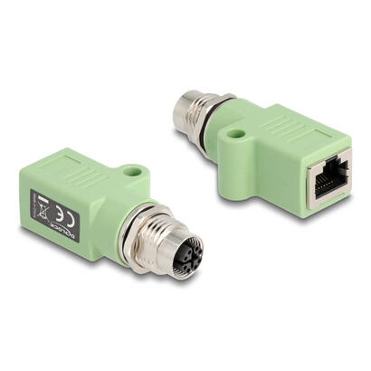 delock-m12-adapter-x-kodiert-8-pin-buchse-zu-rj45-buchse-cat5e-mit-befestigungsloch-gerade-grun
