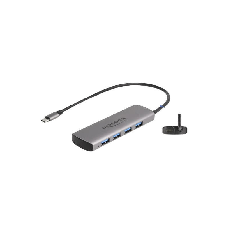 hub-delock-usb-10-gbps-4-port-usb-typ-a-con-usb-tipo-c-anschluss