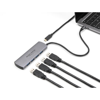 delock-usb-10-gbps-4-port-usb-typ-a-hub-con-usb-tipo-c-anschluss