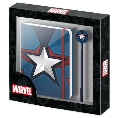 set-diario-boligrafo-capitan-america-marvel