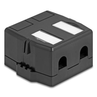 keystone-leergehause-2-port-mit-magnetischer-unterseite-schwarz