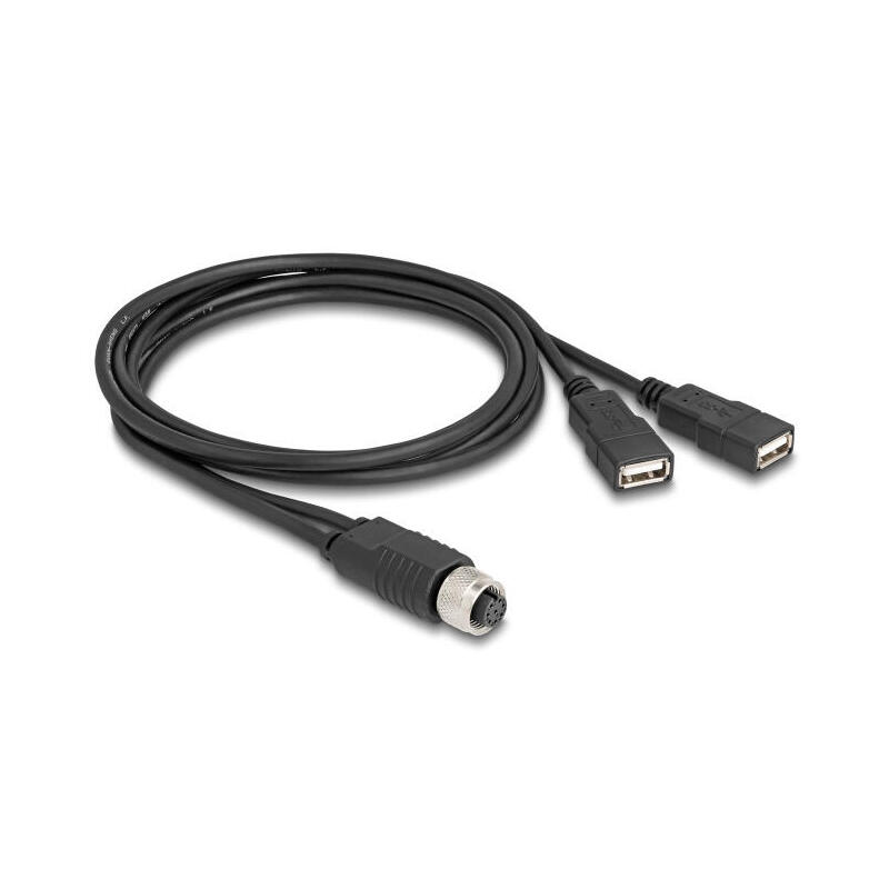 delock-m12-cable-a-kodiert-8-pin-buchse-zu-2-x-usb-20-typ-a-buchse-1-m-schwarz
