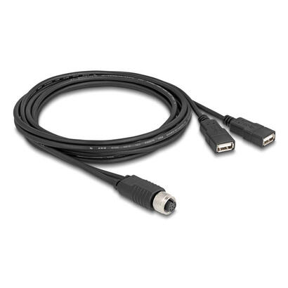delock-m12-cable-a-kodiert-8-pin-buchse-zu-2-x-usb-20-typ-a-buchse-2-m-schwarz