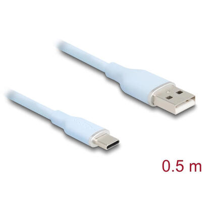 delock-usb-20-cable-usb-typ-a-macho-a-usb-tipo-c-macho-05-m-aal-silikon