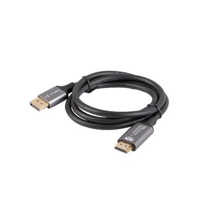 cable-lanberg-displayport-m-hdmi-m-1m-4k-black-silver