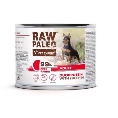 comida-humeda-para-perros-raw-paleo-duoprotein-beef-rabbit-adult-200g