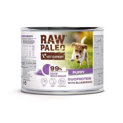 comida-humeda-para-perros-raw-paleo-duoprotein-duck-boar-puppy-200g