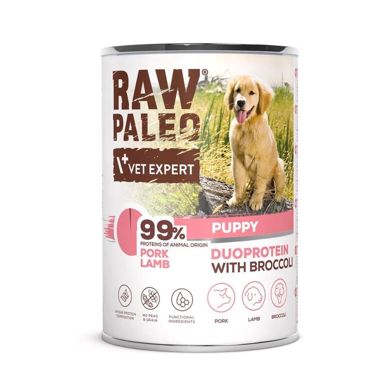 comida-humeda-para-perros-raw-paleo-duoprotein-pork-lamb-puppy-400g