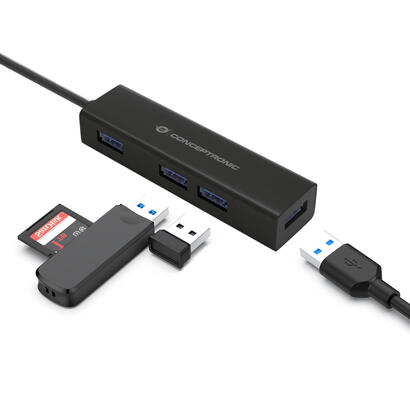 conceptronic-usb-hub-4port-usb30-negro