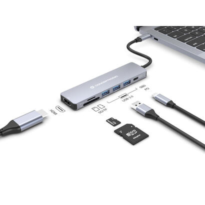 adaptador-usb-c-7in1-conceptronic-hdmi-usb-a-30x3-usb-c-pd-100w-lector-sdmicrosd-donn19g