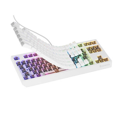 genesis-thor-230-tkl-biala-rgb-outemu-brown