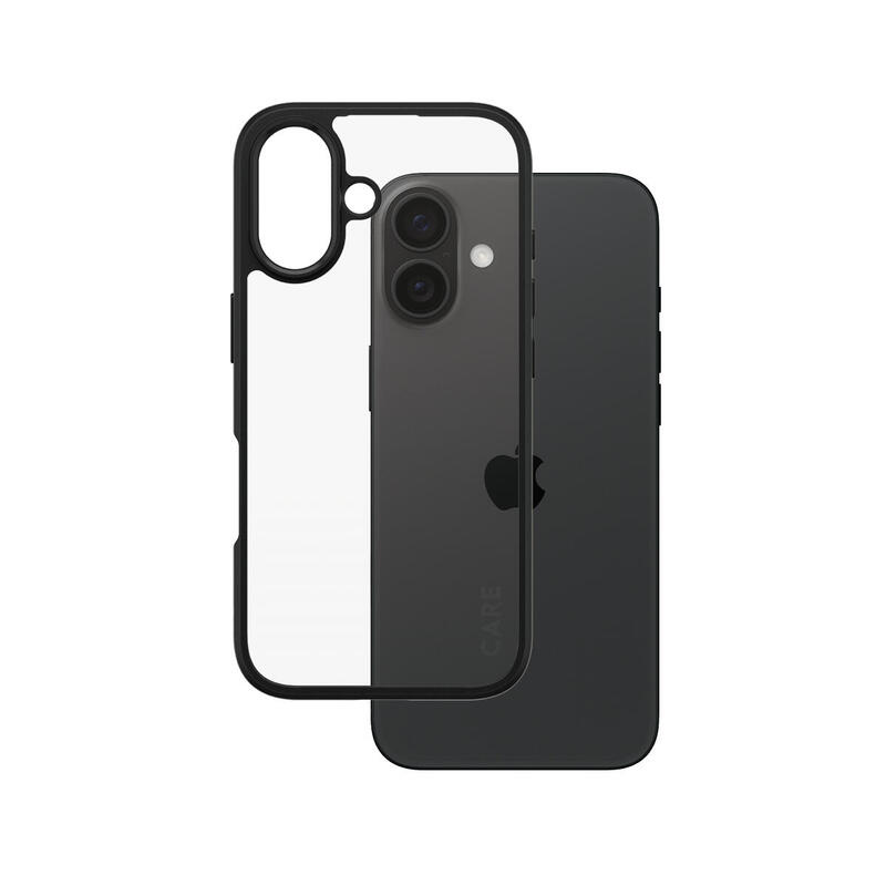 panzerglass-care-by-urban-combat-case-transparent-w-black-frame-iphone-16-funda-para-apple-iphone-16-transparente
