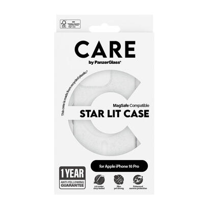panzerglass-care-by-urban-combat-case-star-lit-w-white-magsafe-iphone-16-pro-funda-para-apple-iphone-16-pro-transparente