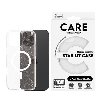 panzerglass-care-by-urban-combat-case-star-lit-w-white-magsafe-iphone-16-pro-max-funda-para-apple-iphone-16-pro-max-transparente