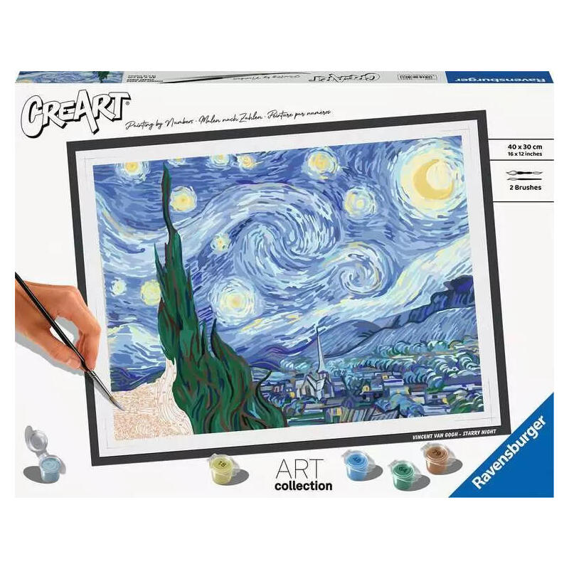 coleccion-de-arte-de-ravensburger-creart-noche-estrellada-van-gogh-pintura-23518 coleccion-de-arte-de-ravensburger-creart-noche-estrellada-van-gogh-pintura-23518