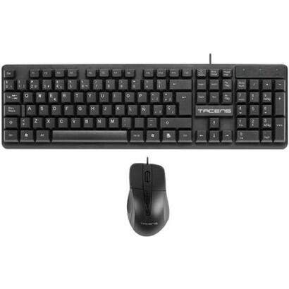 teclado-espanol-raton-tacens-anima-acp0-multimedia-usb-1200dpi-negro