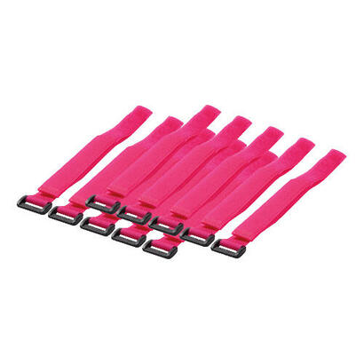 logilink-bridas-con-sujetador-de-velcro-10-piezas-rosa