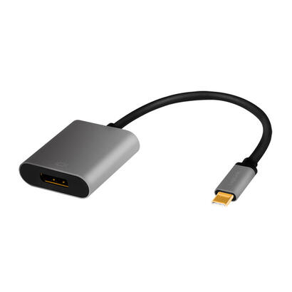 logilink-cua0102-usb-tipo-c-adapter-c-m-to-dp-f-4k-aluminium-black-grey-015m