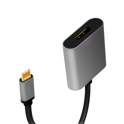 logilink-cua0102-usb-tipo-c-adapter-c-m-to-dp-f-4k-aluminium-black-grey-015m