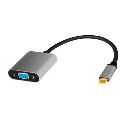 logilink-cua0104-usb-tipo-c-adapter-c-m-to-vga-1080p-aluminium-negro-grey-015m