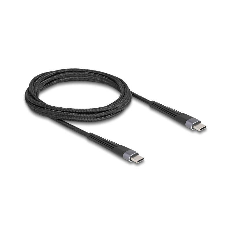 cable-delock-81125-usb-20-usb-type-c-macho-a-macho-con-proteccion-de-flexion-extendida-60-w-2-m