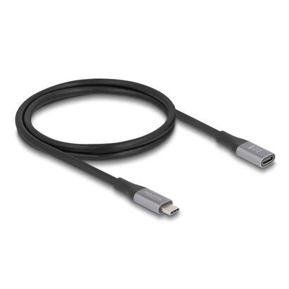 delock-81201-cable-de-extension-usb-40-gbps-usb-type-c-macho-a-hembra-pd-31-240-w-1-m-gris-metal