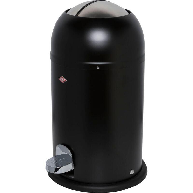 wesco-kickmaster-jounior-trash-can-black-matt