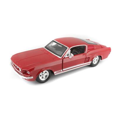 ford-mustang-gt-rojo-1967-escala-124-maisto-bburago