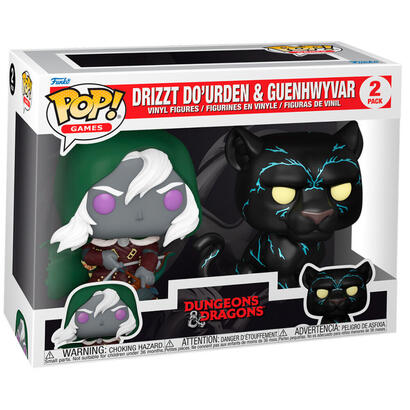 blister-2-figuras-pop-dragones-y-mazmorras-drizzt-dourden-guenhwyvar