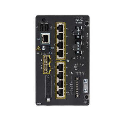 cisco-catalyst-ie3400-rugged-series-network-advantage-conmutador-gestionado-8-x-101001000-2-x-gigabit-sfp-montaje-en-riel-din-dc
