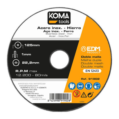 pack-de-25-unidades-disco-corte-hierro-y-acero-inoxidable-o125-x-10-x-222-mm