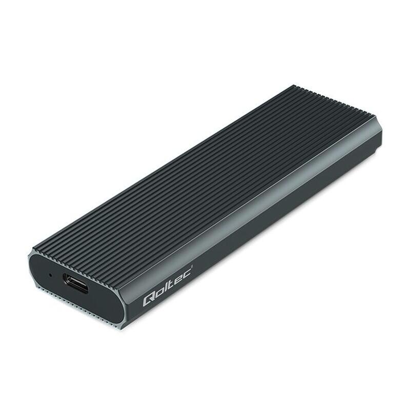 qoltec-aluminiowa-obudowa-kieszen-na-dysk-m2-ssd-nvme-pcie-usb-31-super-speed-10gbs-4tb-grafit