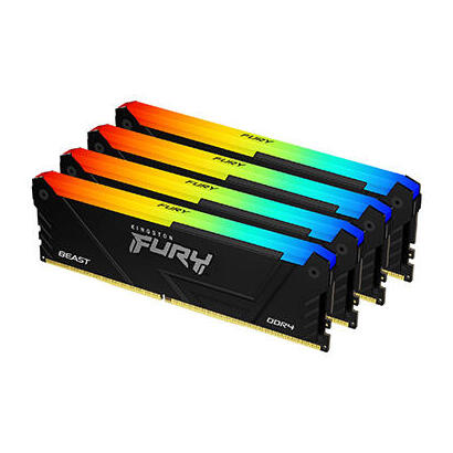 memoria-kingston-fury-128-gb-ddr4-3600-4x-32-gb-negro-kf436c18bb2ak4128-beast-rgb-intel-xmp-kf436c18bb2ak4128