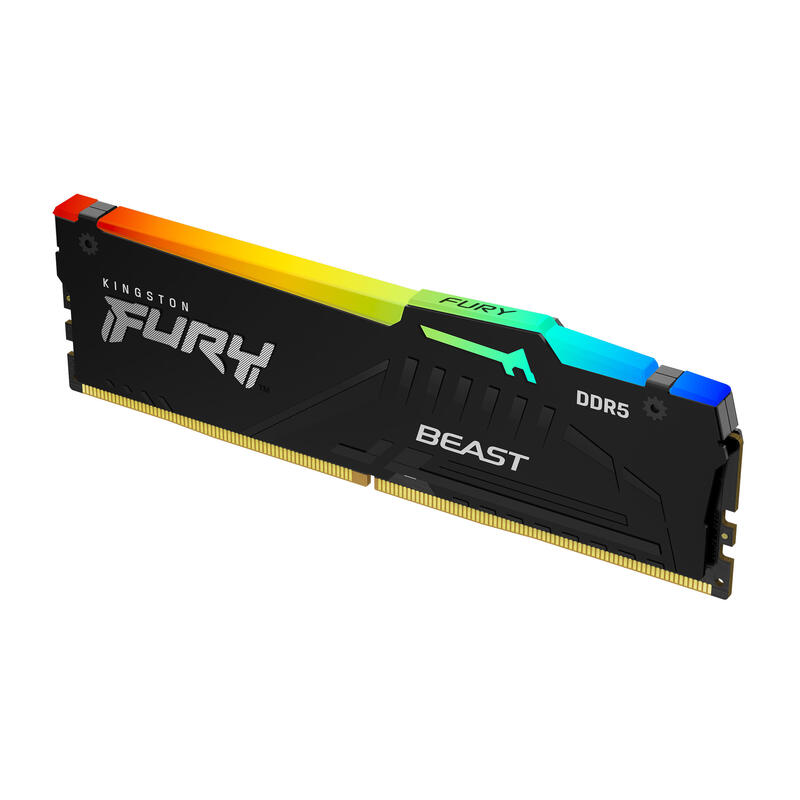 memaria-kingston-fury-beast-rgb-ddr5-16-gb-288-6000-mhz-pc5-48000-cl36-135-v-sin-bufer-on-die-ecc-negro