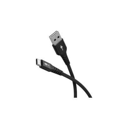 goobay-cable-textil-supersoft-usb-20-conector-usb-a-conector-usb-c-negro-2-metros-74527