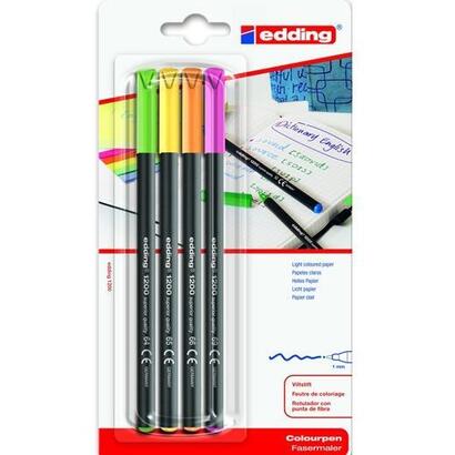 edding-rotuladores-punta-de-fibra-1200-blister-4-csurtidos-neon