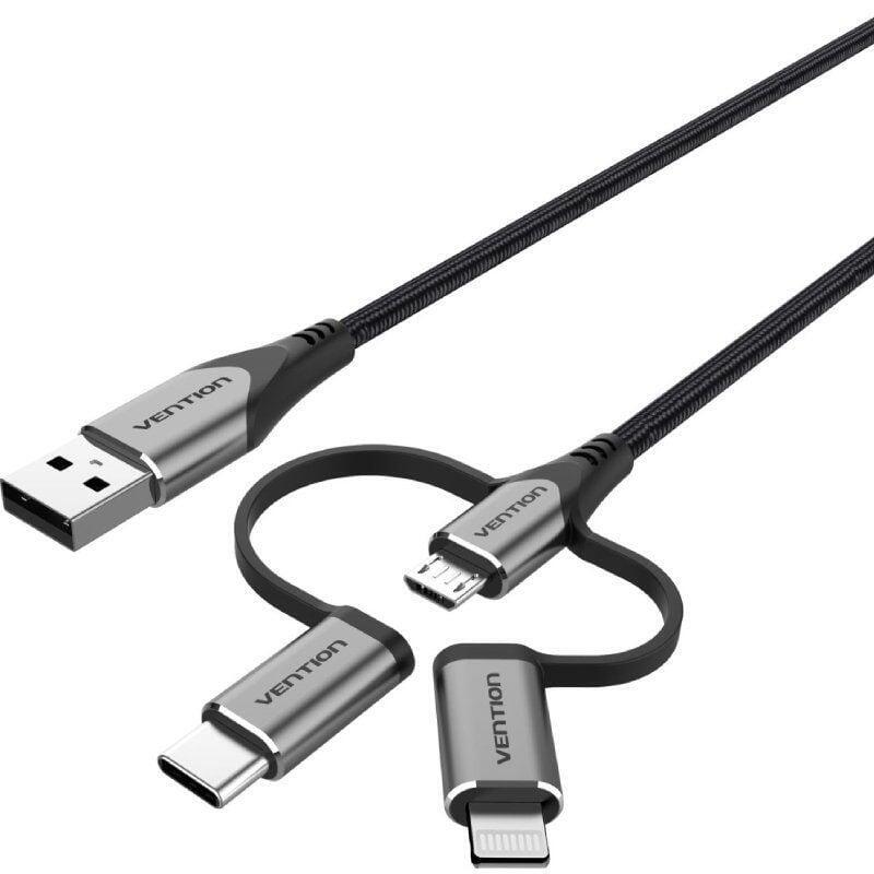 cable-usb-20-tipo-c-vention-cqjhg-usb-macho-usb-tipo-c-macho-microusb-macho-lightning-macho-480mbps-15m-gris