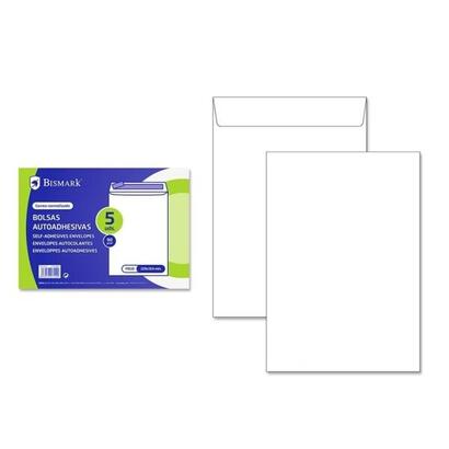 bismark-pack-de-5-sobres-de-papel-90gr-medidas-229x324mm-cierre-autoadhesivo-blanco