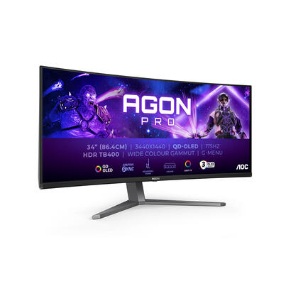 monitor-gaming-aoc-oled-agon-pro-ag346ucd-34-gris-oscuronegro-wqhd-qd-oled-curvo-hub-usb-panel-175hz-ag346ucd