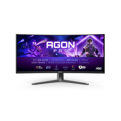 monitor-gaming-aoc-oled-agon-pro-ag346ucd-34-gris-oscuronegro-wqhd-qd-oled-curvo-hub-usb-panel-175hz-ag346ucd