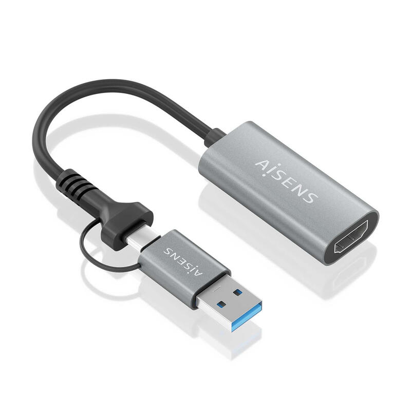 conversor-hdmi-aisens-a109-0913-usb-usb-tipo-c-31-macho-hdmi-macho-15cm-gris